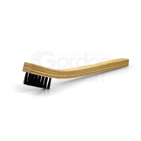 3 x 7 Row 0.012 Nylon Bristle and Plywood Handle Scratch Brush, PK12